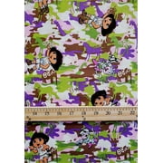 100% Cotton Fabric Nickelodeon's Dora The Explorer, Dora And Boot Print/45"WIDE
