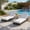Gray Rattan/Beige Cushion, variant on DREAMSID 2 Pcs Outdoor Wicker Chaise Lounge with 5-Position Adjustable Backrest & Thicken Cushion, Weather-Resistant Patio Reclining Chaise for Pool, Beach, Backyard -Beige Rattan/Grey Cushion