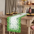 thumbnail image 2 of Table Runners 90 Inches Long Dress Scarves, St. Patrick's Day Farmhouse Coffee/Dining/Kitchen Table Runner for Living Room, Spring Lucky Shamrocks Rustic Leaves 13x90 Inch, 2 of 9