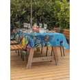 thumbnail image 4 of 60x102 Inch Outdoor Tablecloth with Umbrella Hole Zipper Rectangle Ocean Diving Cat Rectangular Tablecloths Outside Waterproof Coastal Coral Fish Marine Life Patio Table Cloth Cover for Picnic Party, 4 of 8