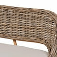 thumbnail image 6 of Baxton Studio Raisa Gray Seagrass Bench and Wood Table 3-Piece Dining Nook Set, 6 of 6