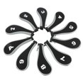 thumbnail image 3 of 10Pcs  Club Head Cover, Neoprene Wide Opening  Iron Protective HeadCovers With Zipper For Wood Iron Golfer, 3 of 8