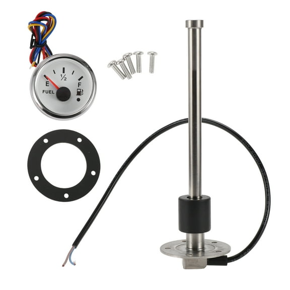 Unique Bargains 8.5" Fuel Sending Unit and Gauge Kit Boat Fuel Sending Unit Marine Fuel Sender Unit Metal 1 Set 240-33 Ohm