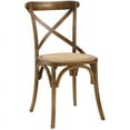 thumbnail image 2 of Home Square 2 Piece Wood Dining Side Chair Set with Rattan Seat in Walnut, 2 of 5