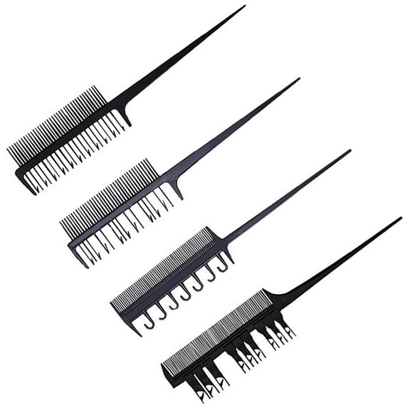 Soimiss Professional Hair Salon Combs Carbon Fiber for Styling and Coloring 1Setof4pcs