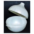 Onion Keeper Round Container Pearl White
