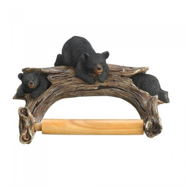 BLACK BEAR TOILET PAPER HOLDER
