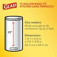 thumbnail image 2 of Tall Kitchen Trash Bags 13 Gallon, Unscented Garbage Bags, Quick-Tie, 68 Count, 2 of 4