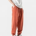 thumbnail image 4 of DDAPJ pyju Big and Tall Sweatpants for Men Elastic Waist Drawstring Casual Jogger Pants Solid Loose Straight Trousers with Pockets Prime Sales Today Orange XXXXXXXXL, 4 of 8