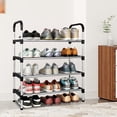 thumbnail image 6 of PinkSheep 4 Tier Shoe Rack, Stackable Metal 12 Pairs Shoes Organizer Storage Shelf for Closet Door Entryway, 6 of 9