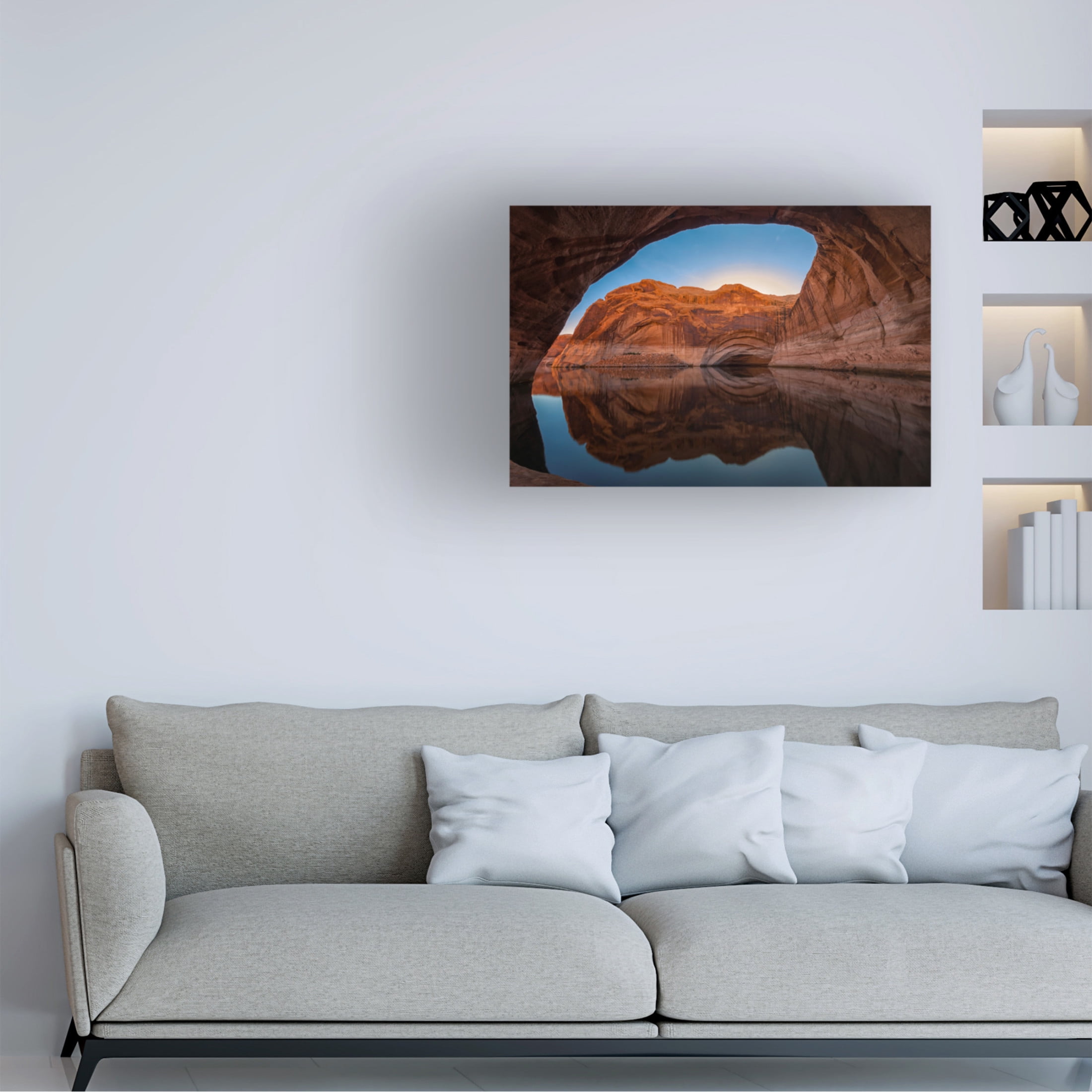 Canvas Wall Art - Michael Zheng 'Cathedral In The Desert' Wall Art for Living Room, Bedroom, or Office Décor by Trademark Fine Art - 24 x 16 Inches