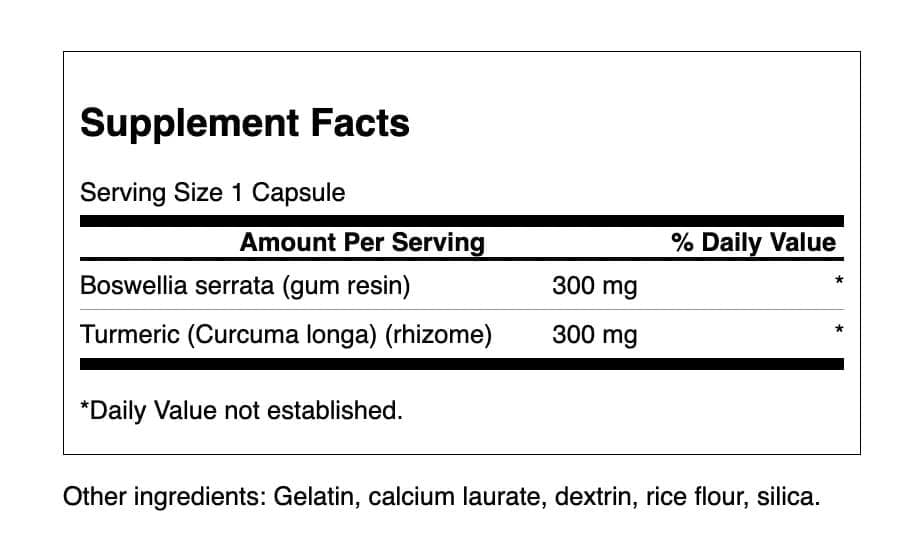 Swanson Full Spectrum Boswellia & Curcumin Natural - (60 Capsules) (2 Pack)