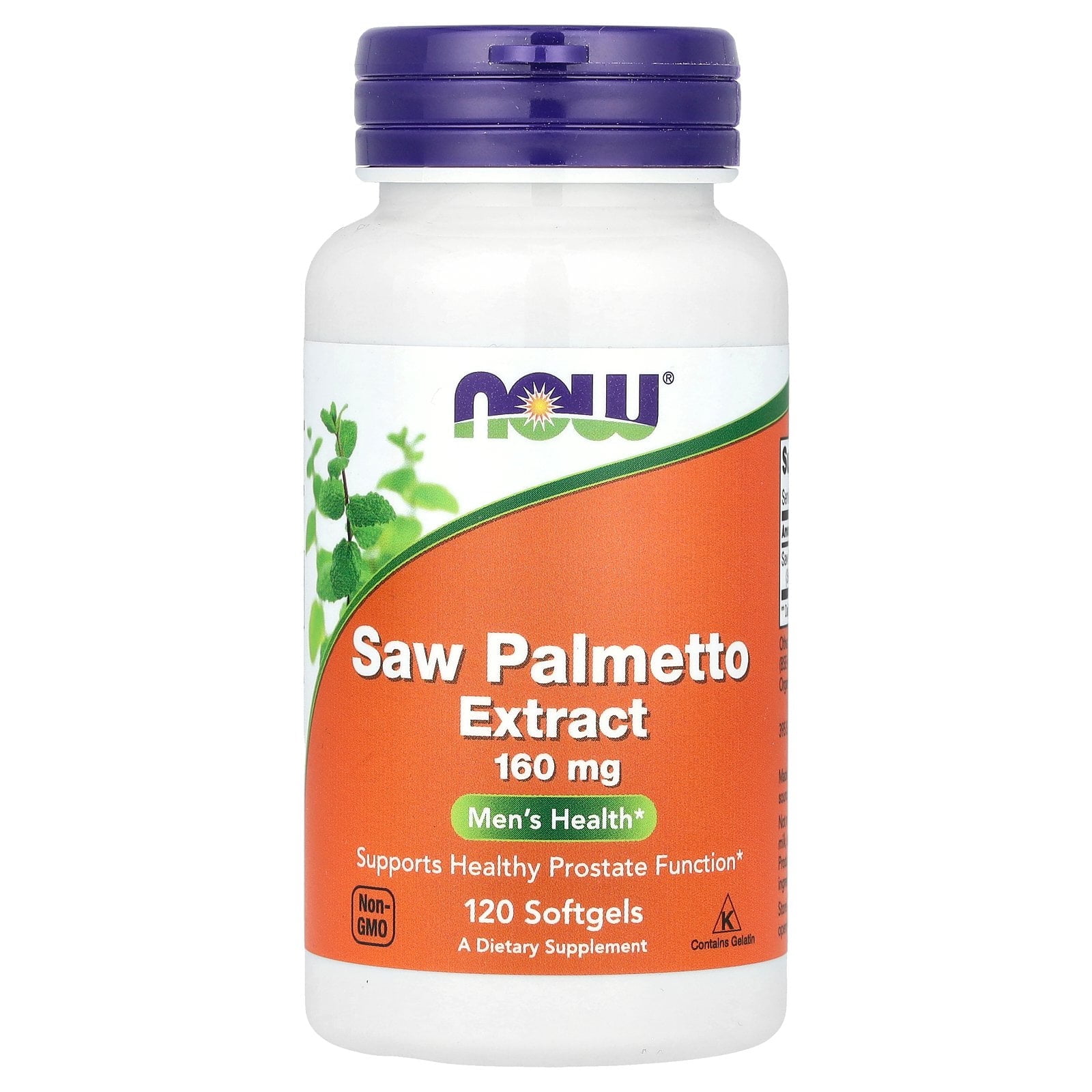 NOW Foods Saw Palmetto Extract, 160 mg, 120 Softgels