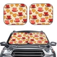 thumbnail image 2 of Goofa Cups of Tea Pattern 2 Piece Car Windshield Sun Shade Foldable | Front Windshield Shade for Sun, Heat and UV Rays | Sunshade for Car Front Window-Large, 2 of 7