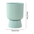thumbnail image 3 of Modern Plastic Flower Pot with Detachable Water Storage Base | Lightweight High Footed Planter for Indoor Plants | Self-Watering, Breathable Design Prevents Root Rot | White, Blue, Green, Yellow, 3 of 6