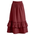 thumbnail image 5 of OGLCCG Maxi Skirts for Girls Casual Elastic High Waisted Ruffled Long Skirt Summer Boho A Line Flowy Swing Tiered Skirts with Pockets, 5 of 6