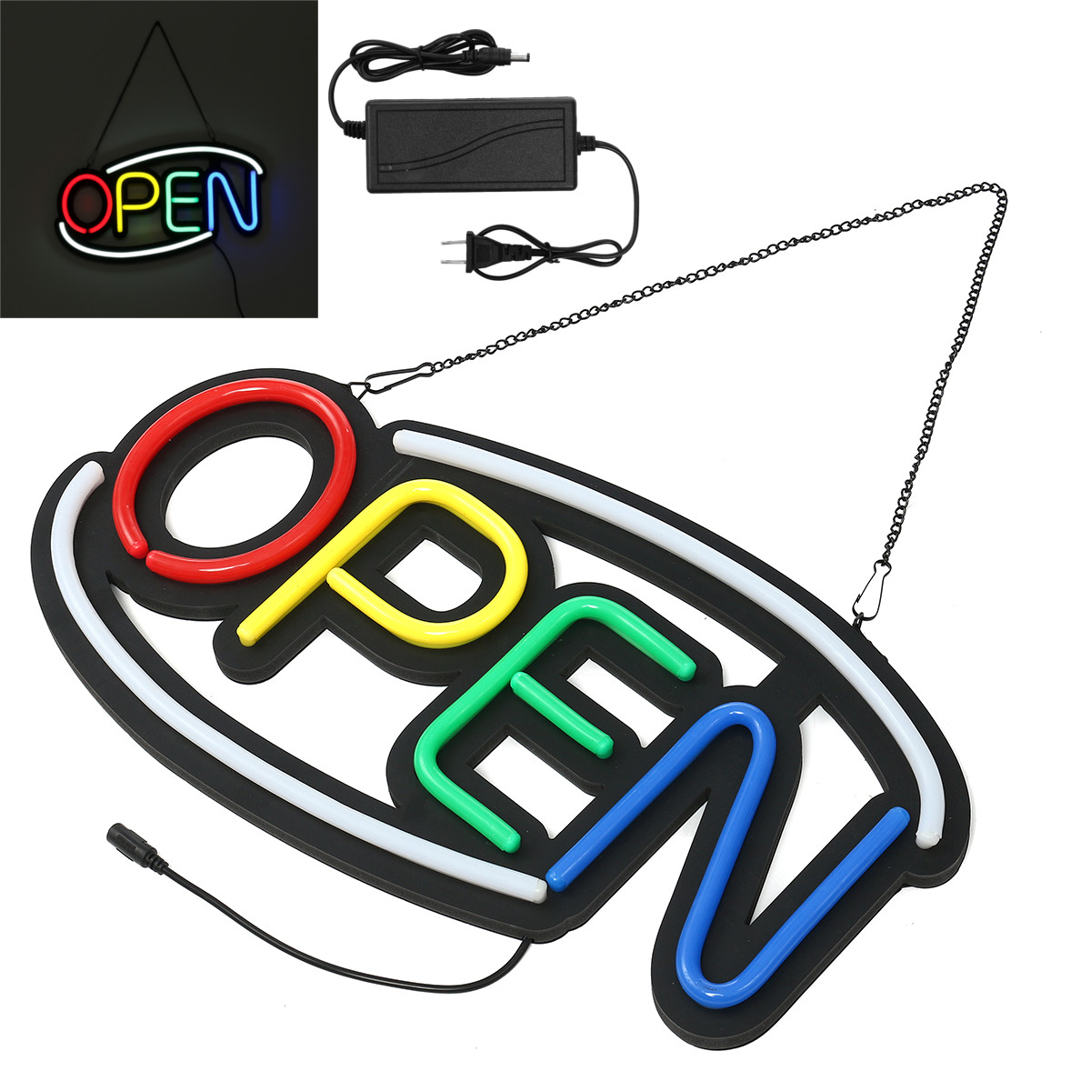 LED Neon Open Sign for Business Indoor Electric Light up Signs for Stores,Bars,Barber Shops