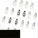 thumbnail image 2 of 24Pcs Nude Press on Nails Long Coffin, Snake Moon & Star False Nails with Design, Acrylic Fake Nails for Women and Girls, 2 of 5