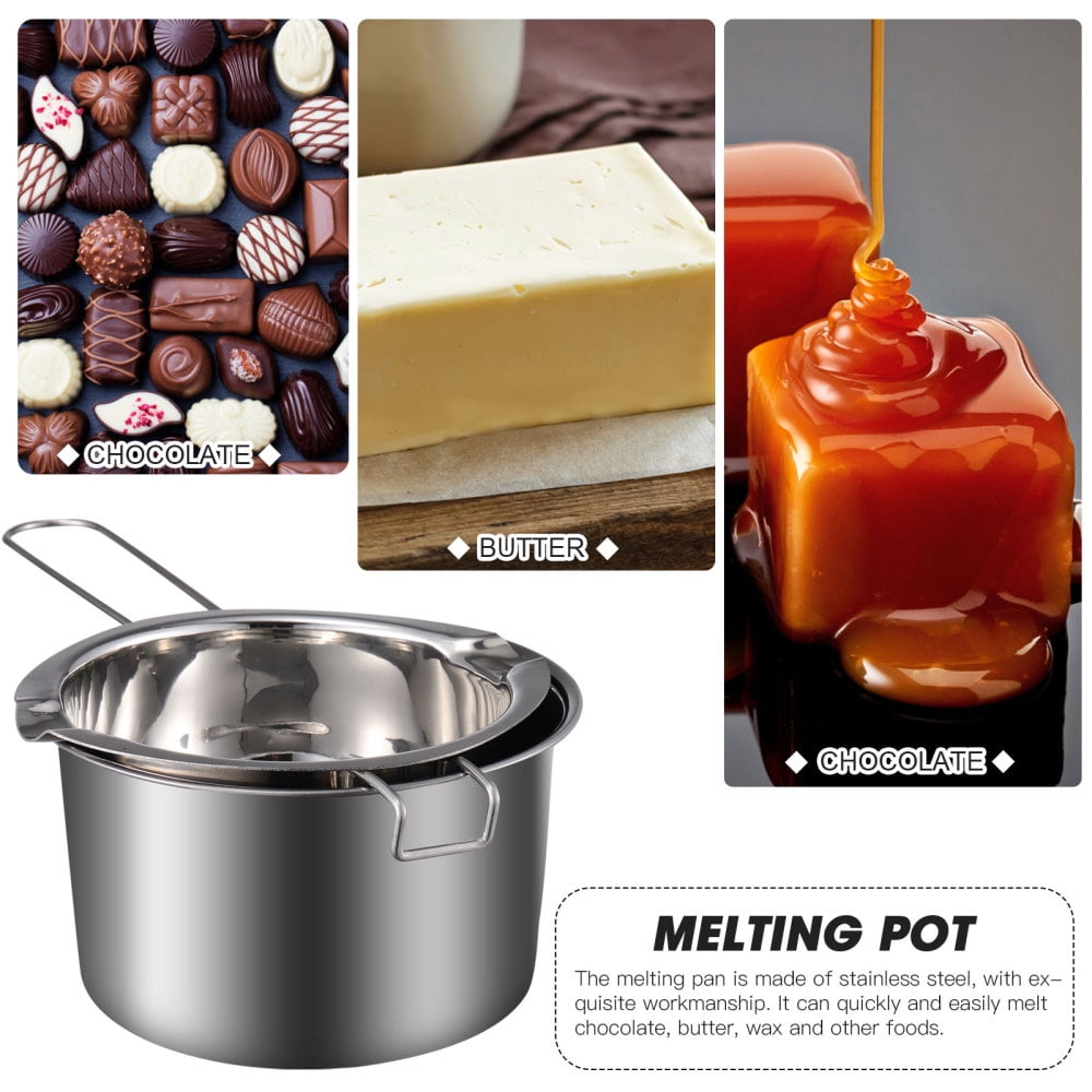Double Chaudière Inox 600ml - Pour Chocolat, Cire Et Confiserie