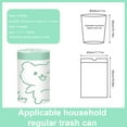 thumbnail image 2 of Kitchen Supplies Small Trash Bags Drawstring ，small Bathroom Garbage Bags， 120 Counts Trash Can Liners For Bathroom Kitchen ，White Rabbit Print 4 Gallon Small Trash Can Liners, 2 of 3