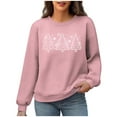 thumbnail image 4 of Waffle Sweatshirts for Womens Merry Christmas Loose Crewneck Long Sleeve Shirts Christmas Tree Printed Sweaters Casual Fashion Xmas Holiday Party Pullover Tops, 4 of 6