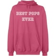 thumbnail image 2 of OXI Hoodie Sweatshirt - Best Pops Ever, Basic Casual Hoodie for Men's and Women Fleece Hoodie Long Sleeve - Safety Pink Small, 2 of 3