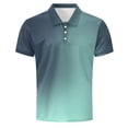 thumbnail image 5 of Umfun Men Ombre Gradient Short Sleeve Shirt Spread Collar with Partial Button Placket Slim Fit for Casual and Streetwear, 5 of 9