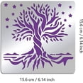 thumbnail image 2 of Tree of Life Metal Journal Stencil Stars Metal Painting Template Stainless Steel Multifunctional Planner Metal Stencils Templates, 2 of 9