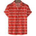 thumbnail image 4 of Camisa hawaiana con rayas geométricas para hombre, estampado 3D de lunares, manga corta, camisas de verano con solapa, blusa con botones de gran tamaño y estilo urbano, 4 of 5