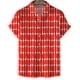 thumbnail image 4 of Camisa hawaiana con rayas geométricas para hombre, estampado 3D de lunares, manga corta, camisas de verano con solapa, blusa con botones de gran tamaño y estilo urbano, 4 of 5
