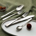 thumbnail image 5 of HOMEHUT 40-Pieces Flatware Set - Gold Cutlery Set Service for 8 People, 18/10 Premium Stainless Steel Silverware Cutlery, 24 Karat Gold-plated, 296M, 5 of 8
