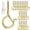 Gold, variant on 40 Pack Ceiling Hooks for Hanging Plants Outdoor String Lights Heavy Duty, 2.2 Inch Eye Hook Screw in Cup Hooks Q-Hanger for Patio Lights, Wall Wood Fence Deck Mount