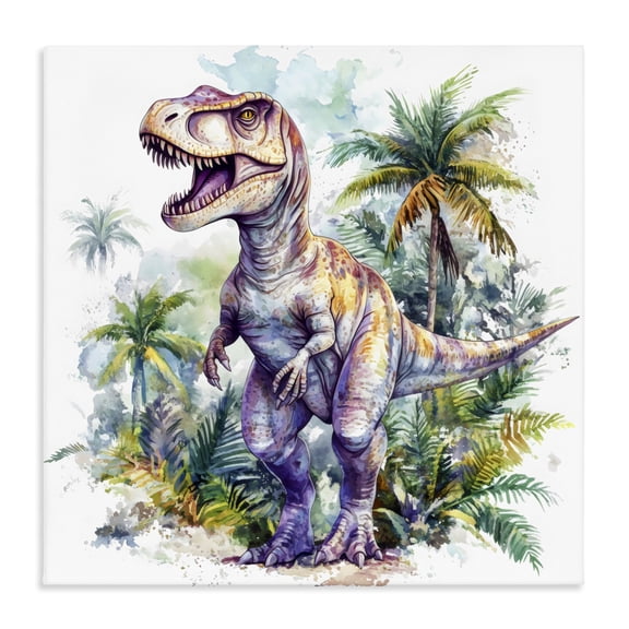 Stupell Industries T-Rex Among Palm Trees Canvas Wall Art, design by Creative Studio
