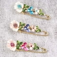 thumbnail image 4 of Namzi 3 Pieces Crystal Flower Safety Decorative Pins Brooch Clip Clasp Pin for Clothing Scarves Shawl Buttons, 4 of 5