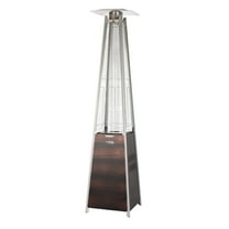 Fire Sense Pyramid Flame Patio outdoor propane Heater Tower with Wheels Coronado Brushed Bronze