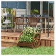 thumbnail image 2 of Wooden Wagon Planter Box 3-Tier, Raised Garden Bed for Vegetables, Flowers & Herbs - Rustic Farmhouse Outdoor Planter with Wheels, 2 of 9