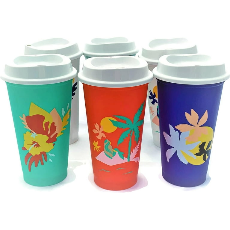 Starbucks Reusable Hot Cup Tropical Collection (Pack Of 6 Cups