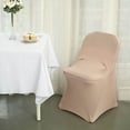 thumbnail image 4 of Balsa Circle 10 pcs Nude Spandex Stretchable Folding Solid Chair Covers Party Wedding Banquet Decorations, 4 of 8