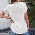 thumbnail image 5 of Women's Dressy Casual Business Work Blouses V Neck Loose Petal Short Sleeve T Shirts Womens Athletic Tee T Shirt for Women Casual Summer Tees for Women Trendy Womens Long Sleeve Tees Large Women T, 5 of 5