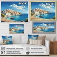 thumbnail image 4 of Designart "Serene Syros Landscape II" Coastal Framed Wall Art Decor - Coastal Blue Coastal Port Living Room Framed Canvas Art, 4 of 6