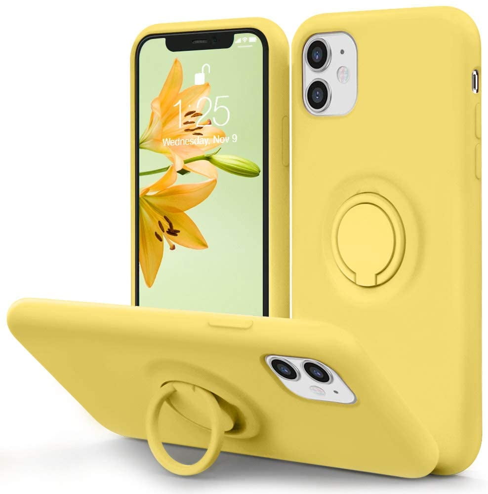 For iPhone 11 Case with Ring Kickstand Super Soft Microfiber Lining