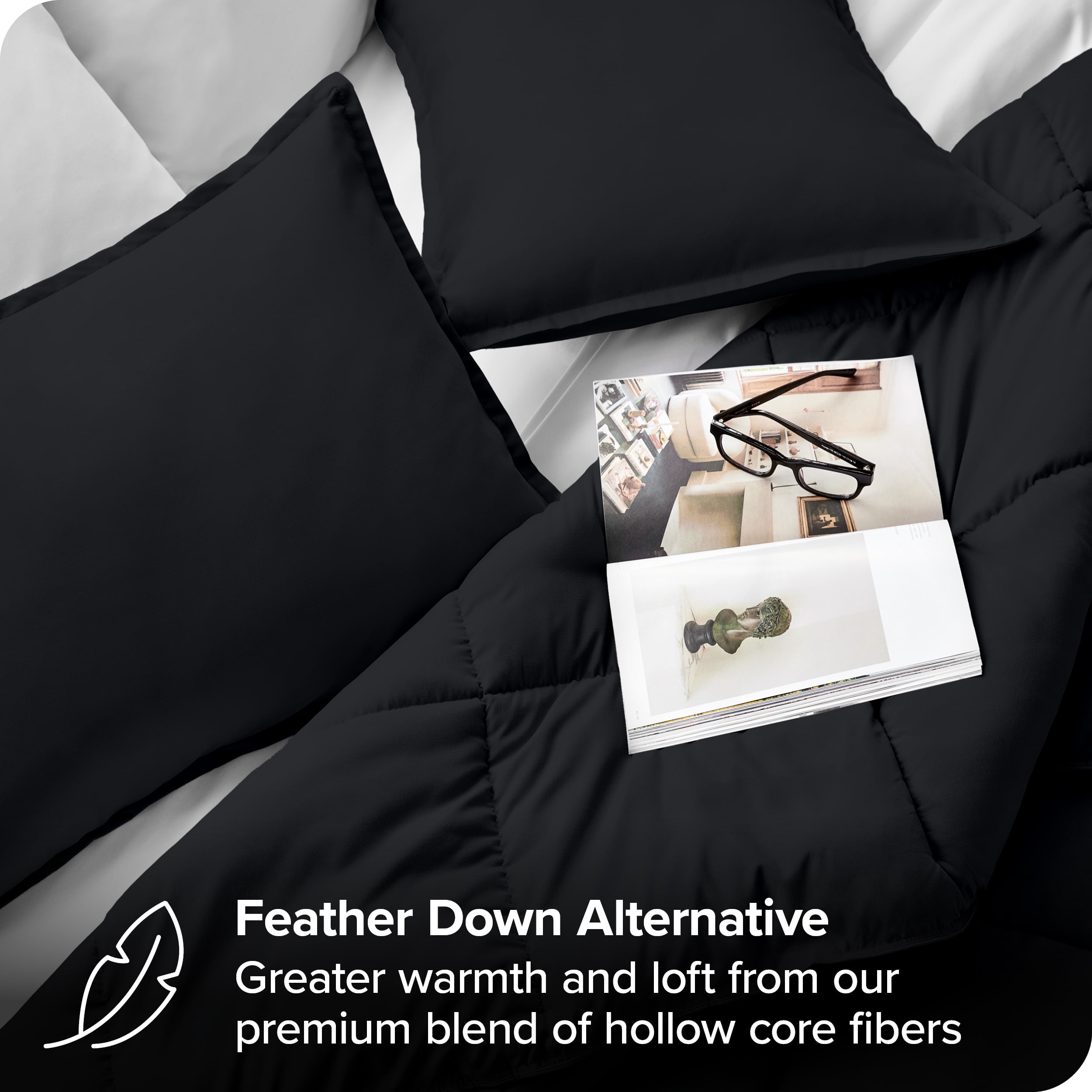 Bare Home Goose Down Alternative Comforter Set - Premium 1800