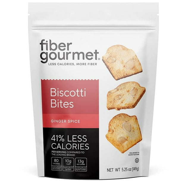Fiber Gourmet Biscotti Bites (5.25oz) Flavor Ginger Spice