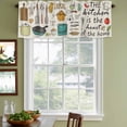 thumbnail image 3 of Kitchenware Curtain Valances for Windows, Kitchen Valance Window Treatments Panel 2 Pack, Vintage Kitchen Cooking Tool Retro Beige Rod Pocket Short Curtains for Bathroom Bedroom 42 x 12 Inch, 3 of 8