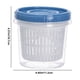 thumbnail image 3 of Caja de Plástico para Almacenar Alimentos con Orificios de Drenaje | Recipiente Hermético de 11,2 X 11,2 X 10,7 Cm para Frutas, Verduras, Cebolla Picada, Jengibre y Ajo | Organizador de Cocina Sin Bp, 3 of 6