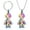 Rainbow, variant on (Necklace+Keyring) Stainless Steel Astronaut Locket Keychain Cremation Urn Pendant Memory Necklace for Cremation Ashes Keyring Memorial Jewelry