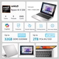 thumbnail image 2 of DELL 14 DC14255 14" FHD+ Business Laptop, AMD Ryzen AI 5 330, 32GB DDR5, 1TB SSD, W11H, Silver, 2 of 6