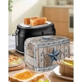 thumbnail image 4 of Texas Star Rustic Toaster Cover 4 Slice, Large Kitchen Appliance Covers, Country Blue Berry Brown Wooden Plank Toaster Oven Cover with Loop, Bread Machine Cover Polyester Dust Cover Protection, 4 of 4