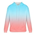 thumbnail image 4 of Hoodie for Men Color Gradient 3D Print Drawstring Pullover Hooded Sweatshirt Crewneck Long Sleeve Daily Jumper (L, Multicolor), 4 of 4