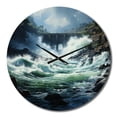 thumbnail image 4 of Designart "Dam Sublime Power Painting II" Landscapes Oversized Wall Clock, 4 of 5